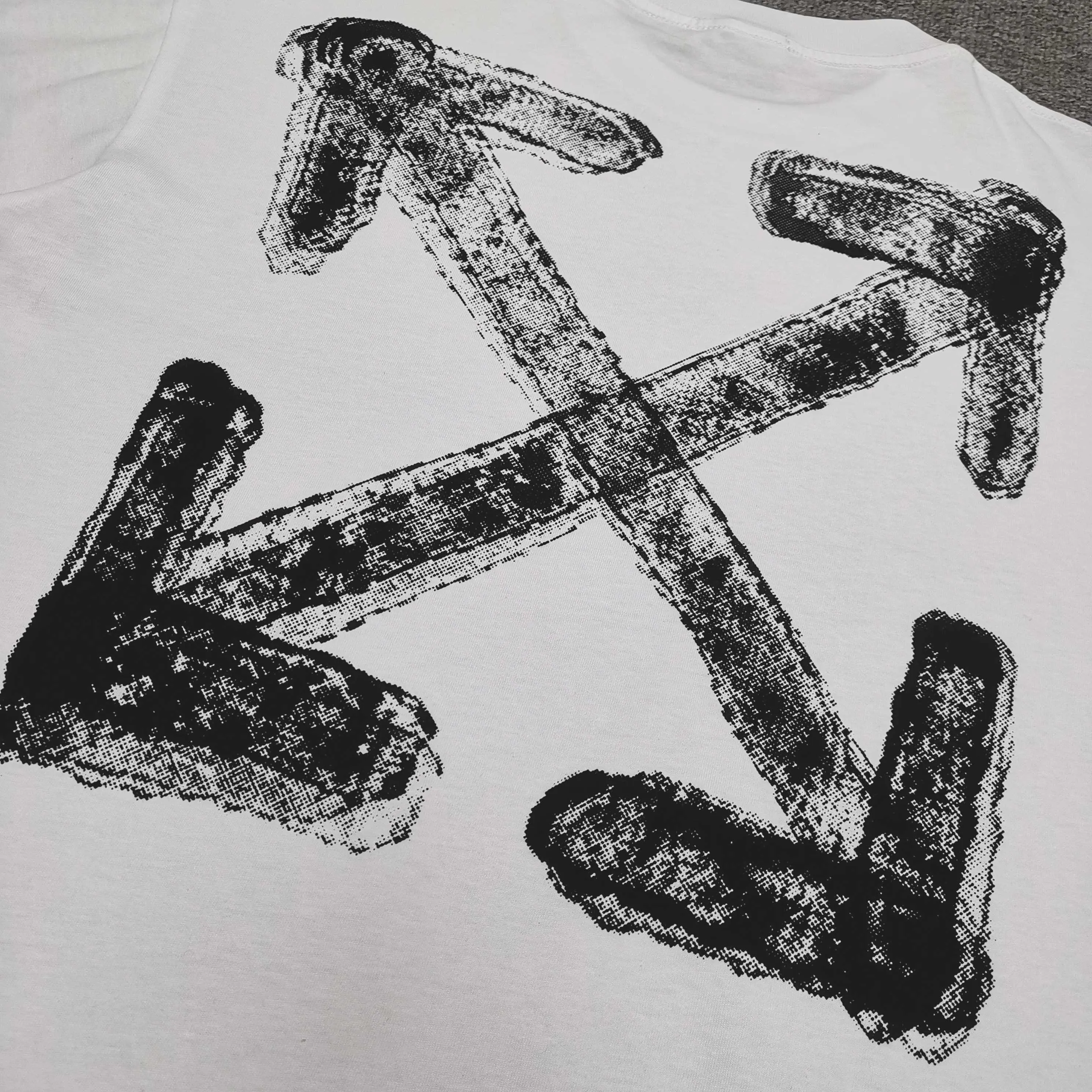 Top version ❤️off white new loose version short-sleeved T-shirt Size: S M L XL Color: Black White P240